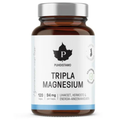 PUHDISTAMO Triple magnesium horčík 120 kapsúl