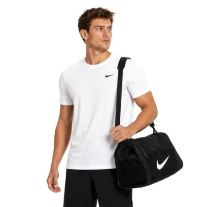 Pánske tréningové tričko s krátkym rukávom NIKE SWIM ESSENTIAL WHITE-WHITE