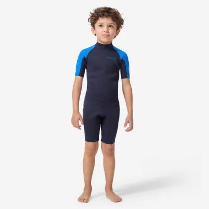 OLAIAN Detská kombinéza 100 na surf s hrúbkou 1,5 mm modrá 10 rokov