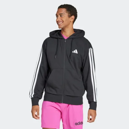 ADIDAS ADIDAS pánska bavlnená mikina s kapucňou čierna 2XL