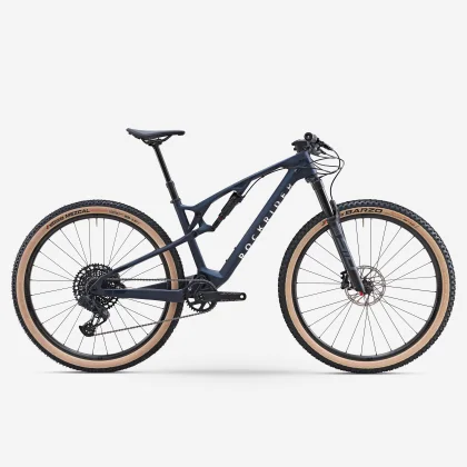 ROCKRIDER Horský bicykel XC Race 900 S celokarbónový kolesá AXS modrý S (150-164 cm)