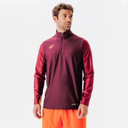 KIPSTA Mikina Viralto Wavy Club s 1/2 zipsom bordová 3XL