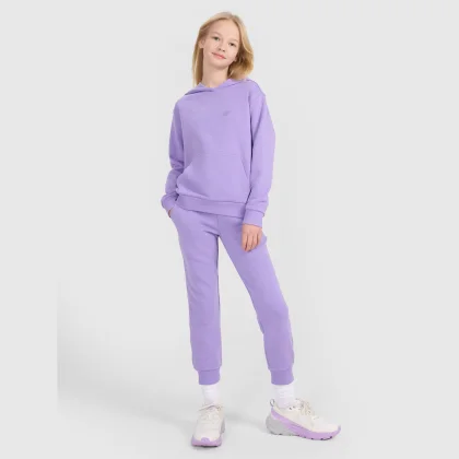 Dívčí tepláky typu jogger - fialové