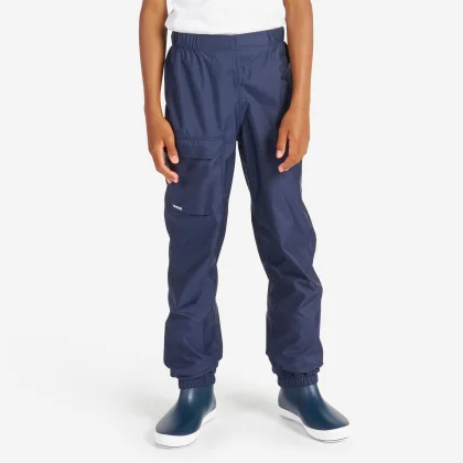 DECATHLON Detské vrchné nepremokavé nohavice Sailing 100 modré 10-11 r (141-150 cm)