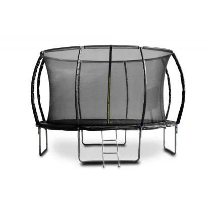 G21 Trampolína SpaceJump, 366 cm, černá, s ochrannou sítí + schůdky zdarma