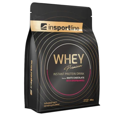 Protein inSPORTline WHEY Premium 700g Príchuť biela čokoláda s malinami