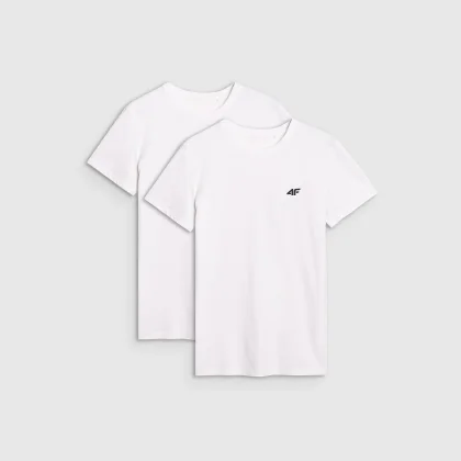 Pánske hladké slim tričko (2-pack) - biele