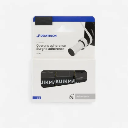 KUIKMA Vrchná omotávka na padel Adherence čierna bez