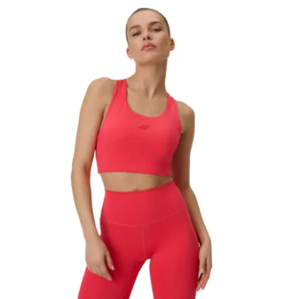 Dámska tréningová športová podprsenka 4F SPORT BRA F219-63S-CORAL