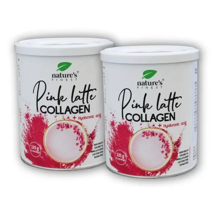 Natures Finest 2x Pink Latte Collagen Hyaluronic Acid 125g