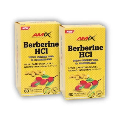Amix 2x Berberine HCl + GreenTea Dandelion 60 kapslí