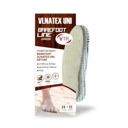 VTR Vložky do bot Barefoot Vlnatex UNI dětské 24-35