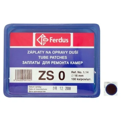 Ferdus ZS-0 Průměr 16mm BOX 100KS záplaty