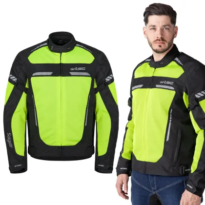 Pánska letná moto bunda W-TEC Saigair Farba Fluo Yellow-Black,