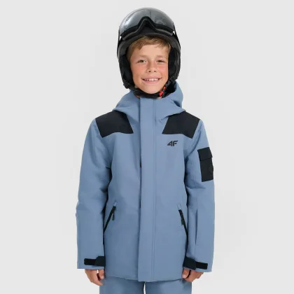 Chlapčenská snowboardová bunda membrána 8000 - tmavomodrá