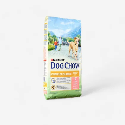 DOG CHOW Granuly – kompletné suché krmivo pre psy s lososom 14 kg 14 kg
