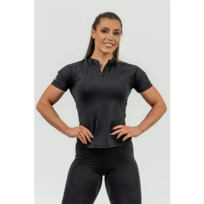 NEBBIA Dámske tričko Intense Ultimate Black/Gold SS