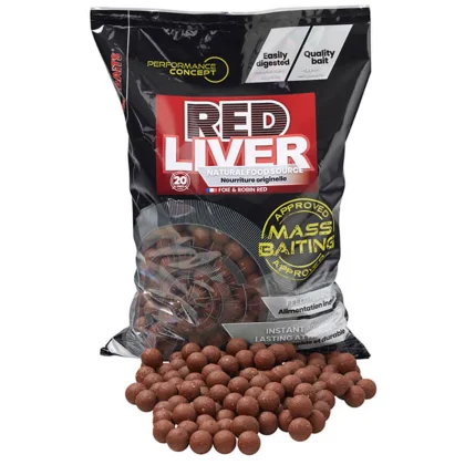 STARBAITS Mass Baiting Red Liver, 3 kg priemer 20 mm