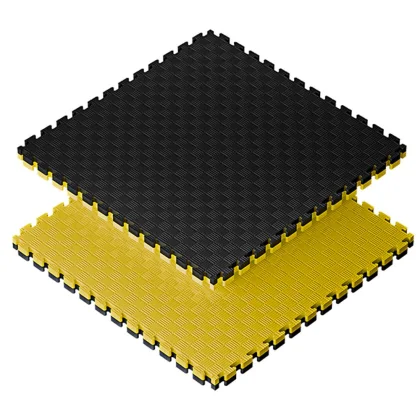 Sportago Tatami Taekwondo podložka 100x100cm čierno-žltá - 4 cm