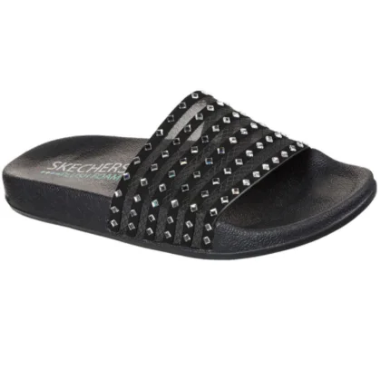 Dámske šlapky (plážová obuv) SKECHERS Pops Up Sheer Me Out black