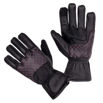 Dámske moto rukavice W-TEC Ladonna Farba čierno-ružová,