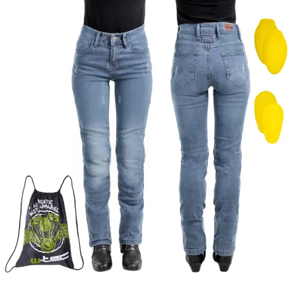 Dámske moto jeansy W-TEC Panimali Farba modrá,