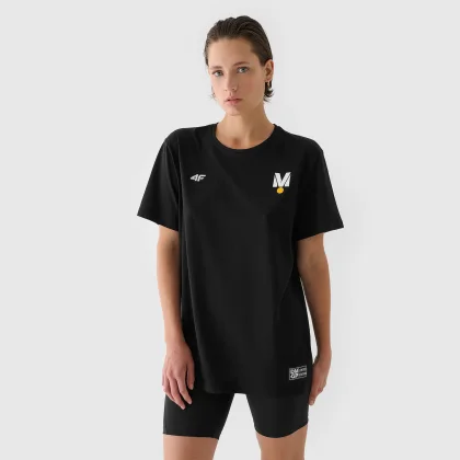Tričko s potiskem unisex 4F x Drift Masters - černé