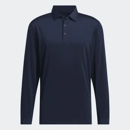 ADIDAS ADIDAS Core pánska golfová polokošeľa s dlhým rukávom čierna L