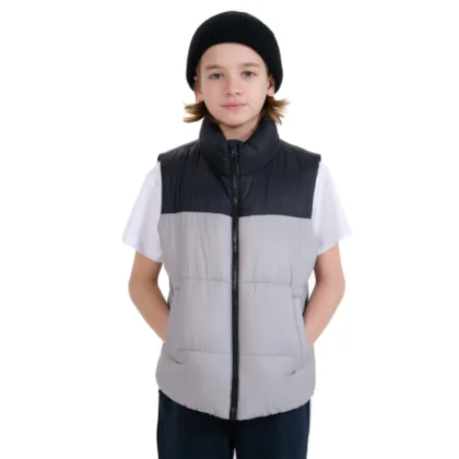 Chlapecká vesta 4F JUNIOR VEST JACKET-JWSS25TVJAM208-25S-GREY
