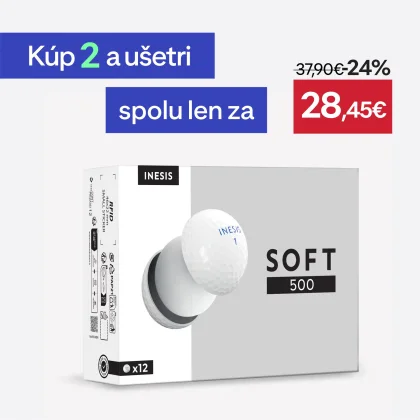 INESIS Golfové loptičky Inesis Soft 500 - 12 ks biele bez