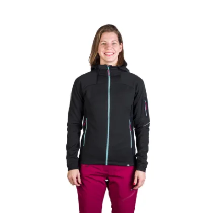 Dámska turistická mikina so zipsom NORTHFINDER DARLA-270blackblack
