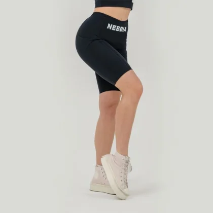 NEBBIA Dámske šortky Biker High Waist Gym Therapy Black XSXS