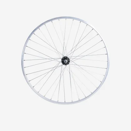 ELOPS Zadné koleso na mestský bicykel 26" jednostenný ráfik strieborné bez