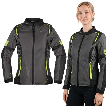 Dámska letná moto bunda W-TEC Jelsa Farba šedá-fluo,