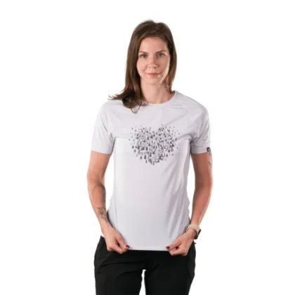 Dámske turistické tričko s krátkym rukávom NORTHFINDER INES-529creamwhite