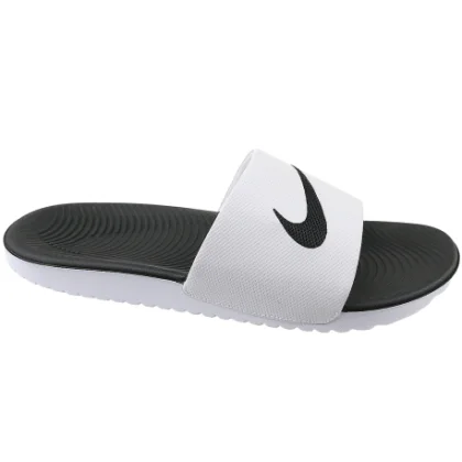 Juniorské šlapky (plážová obuv) NIKE Kawa Jr white black