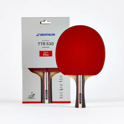 KUIKMA Stolnotenisová raketa TTR 530 Spin 5* ITTF pre kluby Shakehand