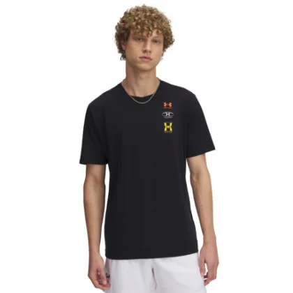 Pánske tričko s krátkym rukávom UNDER ARMOUR UA M 60 40S EVOL LOGO SS-BLK