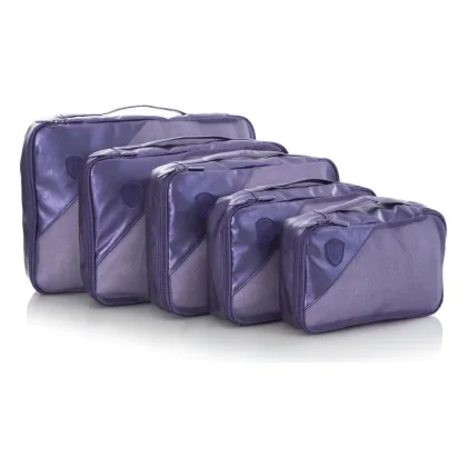 Heys Metallic Packing Cube Navy – 5 kusů