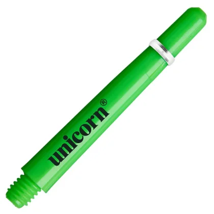 Násadky na šípky Unicorn Gripper 4, 47 mm, extra dlhé, neon zelené