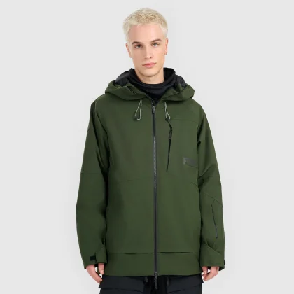 Snowboardová bunda membrána 15000 pánska - khaki