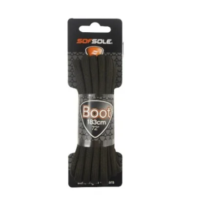Šnúrky do topánok SOFSOLE BLACK WAXED III
