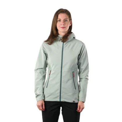 Dámska turistická softshellová bunda s kapucňou NORTHFINDER DESTINEY-333lightgreen