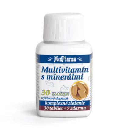 MEDPHARMA Multivitamín s minerálmi 30 zložiek 30 + 7 tabliet ZADARMO