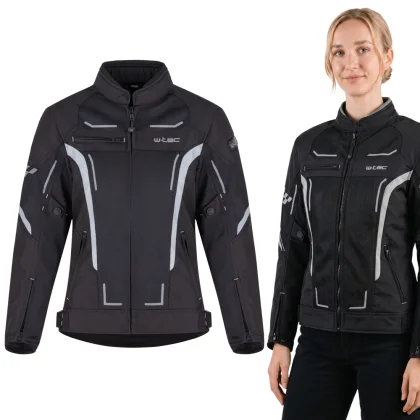 Letná dámska moto bunda W-TEC Mirelia Farba čierno-šedá,