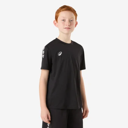 KIPSTA Detský dres na hádzanú H100 čierny 7-8 r (123-130 cm)