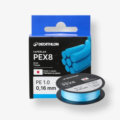 CAPERLAN Splietaná šnúra na prívlač z 8 vlákien PEX8 150 mm 16/100 - 150 m