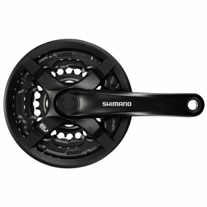 Shimano kliky Tourney FC-TY501-L 175mm 42-34-24 zubů, černé s krytem, v krabičce