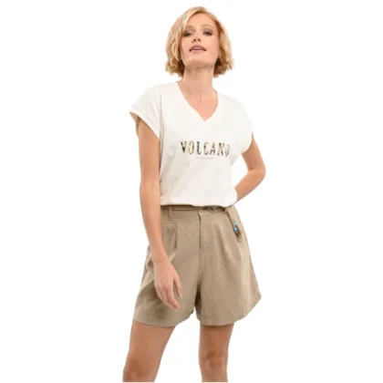 Dámske kraťasy VOLCANO P-ALESS-101-BEIGE
