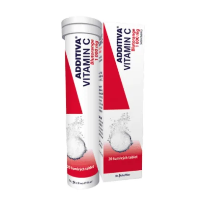 ADDITIVA Vitamín C blutorange 20 šumivých tabliet